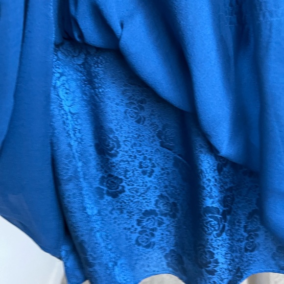 Jovovich-Hawk silk royal blue dress- Beautifully Made! 100% SILK - Picture 4 of 15